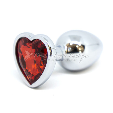 Silver-Anal-Plug-Shining-Heart