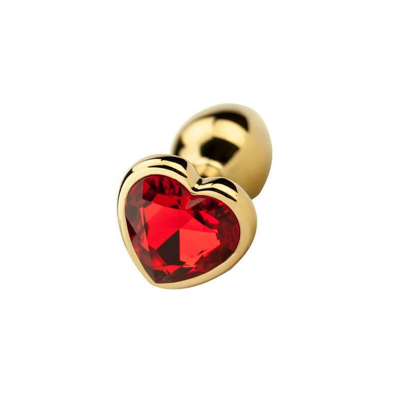 Golden Anal Plug with Bright Heart