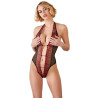 ABIERTA FINA RED BLACK BODY RHINESTONE