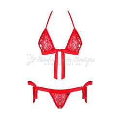 set lenceria roja sexy