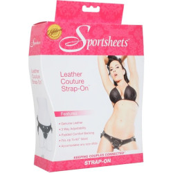 Leather Couture Strap On Harness