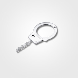 Metal Anal Plug with Handcuffs