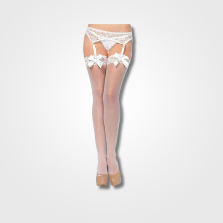 White Lace Thigh Highs 1912