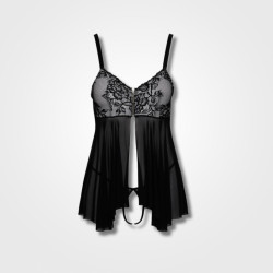 Black Babydoll Dress & String Set