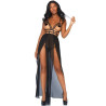 DI CAGE MAXI DRESS & G STRING BLACK