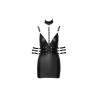 CC Black vinyl bondage dress s