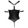 CC Black vinyl open bondage body S