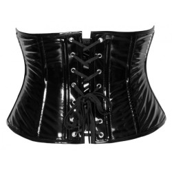 7304 (2)BL VINYL BLACK WAIST CINCHER