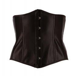 COTELLI COLLECTION BLACK SATIN UNDER BUST CINCHER CORSET