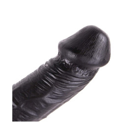 DINOO BLACK DILDO W/BALLS 30.5CM CURVED