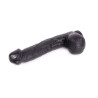 DINOO BLACK DILDO W/BALLS 30.5CM CURVED
